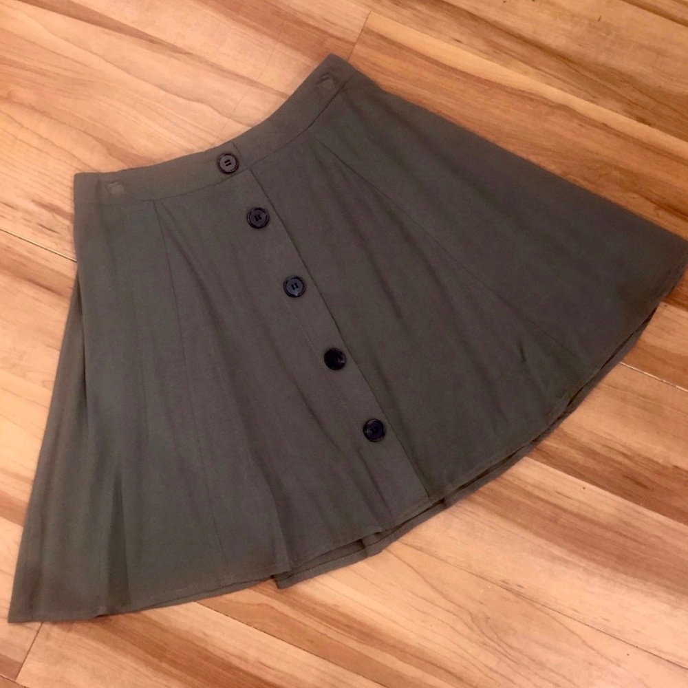 NWT mittoshop Olive Green Mini Skirt